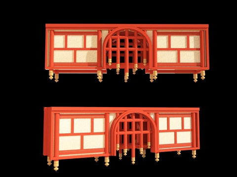 Neo-Chinese Style Film and TV Props Outdoor Device National Tide Device Art Display Pin Card Ancient Building Ancient Style Construction