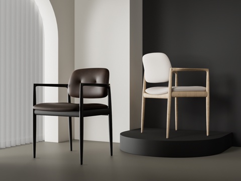Minotti Yoko Modern Dining Chair Leather Chair Armchair