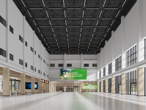 Modern station_passenger station_exhibition hall_exhibition hall