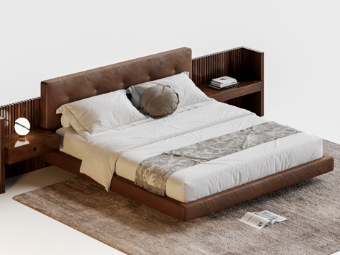 Middle Aged Double Bed Leather Double Bed American Leather Double Bed