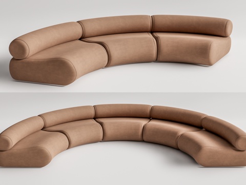 Modern Curved Sofa Shaped Sofa Living Room Sofa Leather Sofa