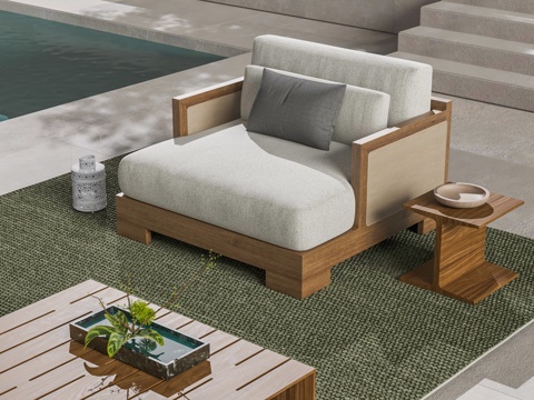 Outdoor Lounge Chair Outdoor Single Sofa Chair Rattan Single Sofa Outdoor Corner