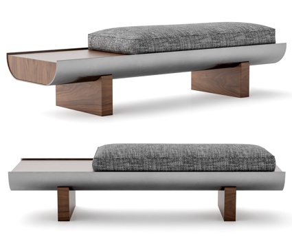 minotti Log Bench Bed End Stool Sofa Bench Wooden Stool