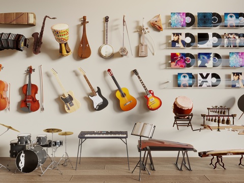 Guzheng set drum violin guitar electronic organ drum with guzheng guqin waist drum erhu
