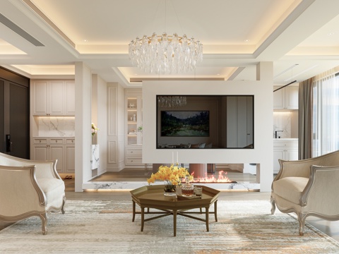French Affordable Luxury Style DiningRoom