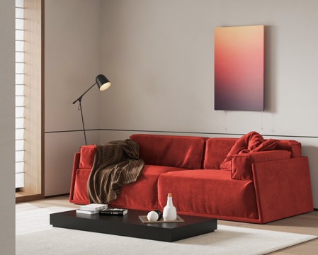 BAXTER Damascus Sofa Sofa Coffee Table Combination Double Sofa Living Room Sofa