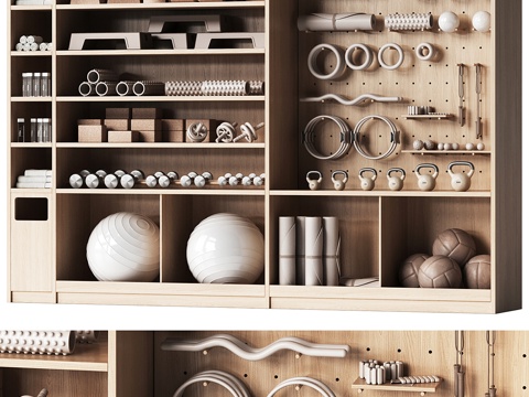 Modern fitness equipment cabinet