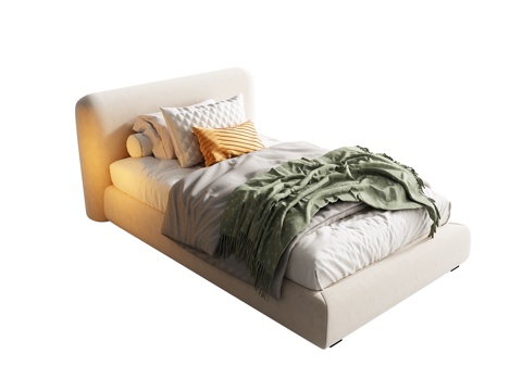 Modern Cream Style Single Bed