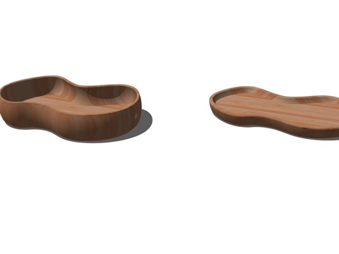 Walnut Round Base Cloth Powder suit Solid Wood Pad Walnut Tray