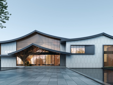 New Chinese Exhibition Hall Building Small Public Building