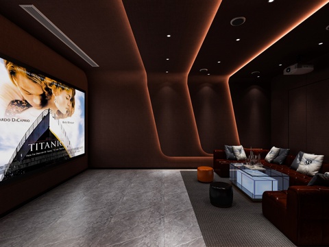 Modern AV Room U-shaped Sofa Booth Sofa