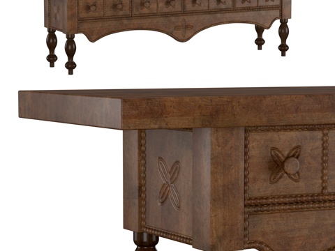 New Chinese Antique Oak End View Platform