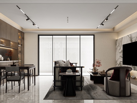 New Chinese Living&Dining Room