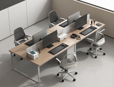 Modern Office Desk and Chair Staff Station Computer Desk and Chair Public Office Area