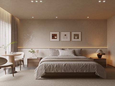 Log Style Hotel Room Homestay Ensuite Fabric Double Bed Hotel Big Bed Room Suite Double