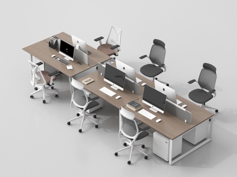 Modern Office Desk and Chair Staff Station Computer Desk and Chair Public Office Area
