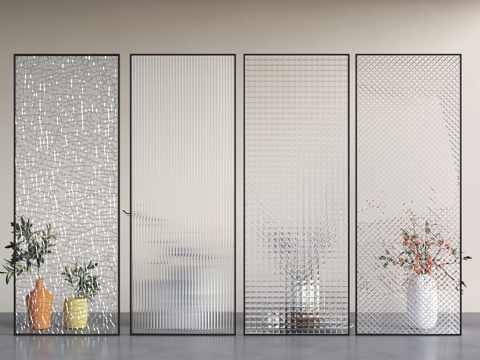 Modern glass glass partition Changhong glass water grain glass corrugated glass crack glass