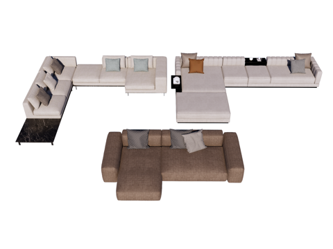 Modern Multi-Person Sofa Corner Sofa L-Shaped Sofa Leather Sofa