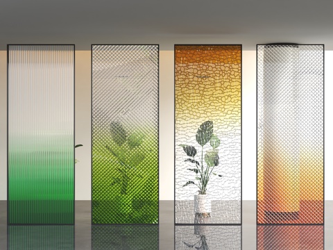 Modern Changhong Glass Stained Glass Partition Gradient Changhong Glass Water Pattern Glass Corrugated Glass