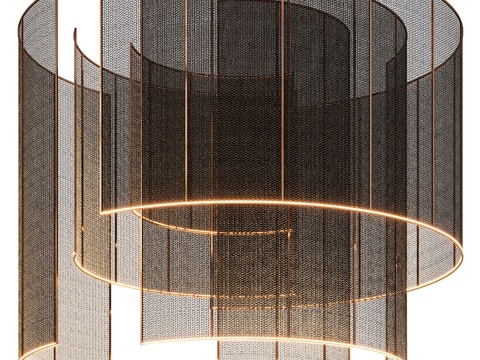 Modern Affordable Luxury Style Mesh Perforated Metal Ceiling Light