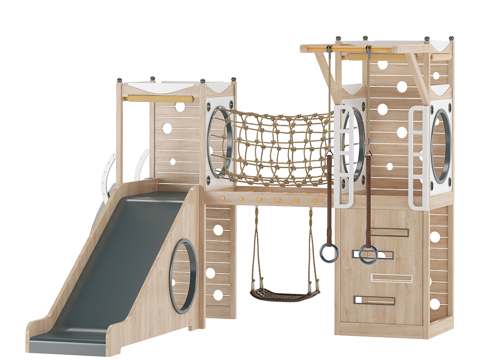 Children's amusement facilities, ladder, slide