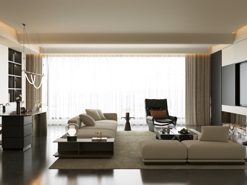 Modern Italian Living&Dining Room Affordable Luxury Style Italian Guest DiningRoom High-class Grey Guest Restaurant Black and White Grey Guest Restaurant