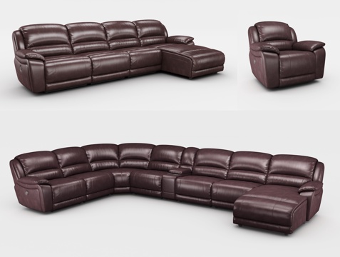 Modern Leather Functional Sofa Sectional Sofa Large Corner Sofa