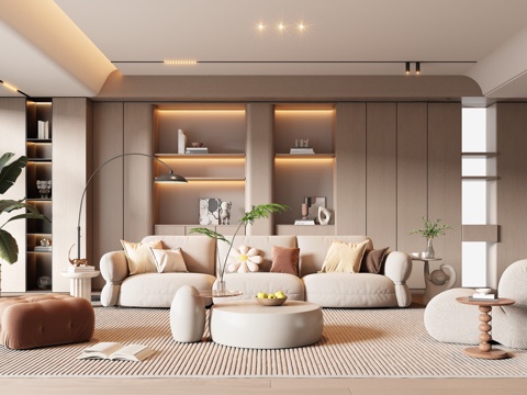 Modern Cream Style Living Room