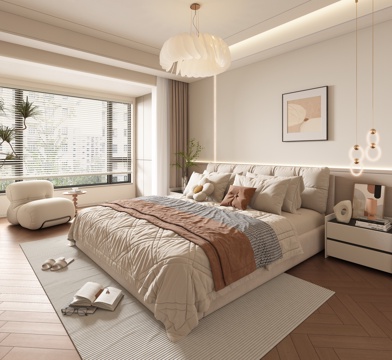Modern Cream Style Bedroom