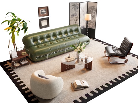 Mid-century Style Sofa Sectional Sofa