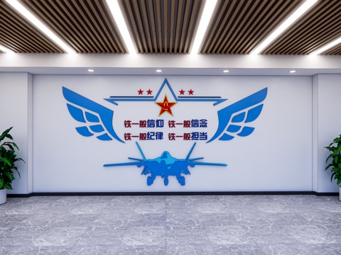 modern air force culture wall party building culture wall