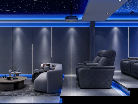 AV Room Modern AV Room Leisure Sofa Sectional Sofa
