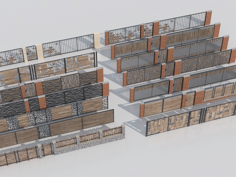 Modern Fence Gate Entrance Railing