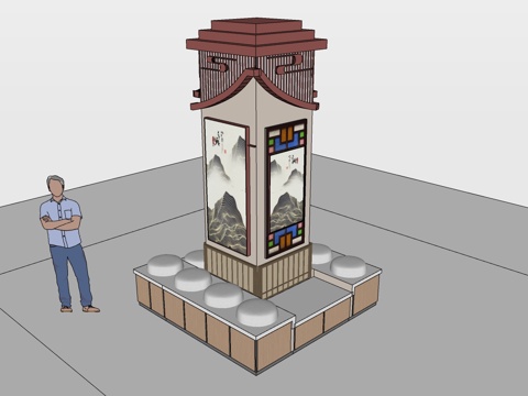New Chinese-style Wall Card Seat Rest Area