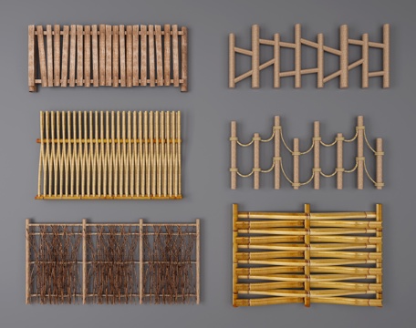 Modern Wooden Fence Bamboo Fence Small Yard Fence