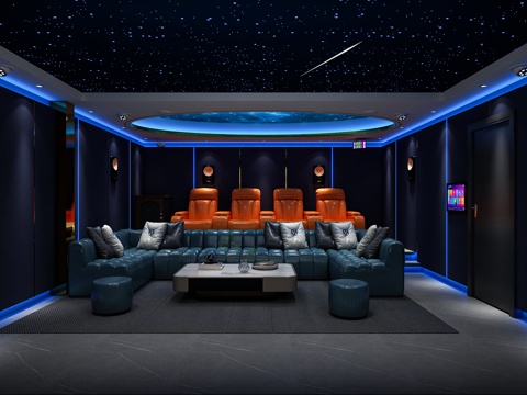 Modern video room electric sofa cinema sofa star top