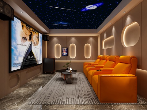 Modern video room science and technology sense video room cinema sofa electric sofa