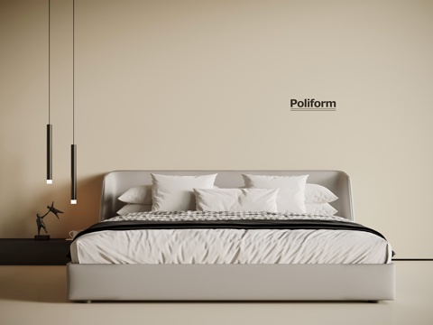 Modern Cream Style Double Bed Queen Bed