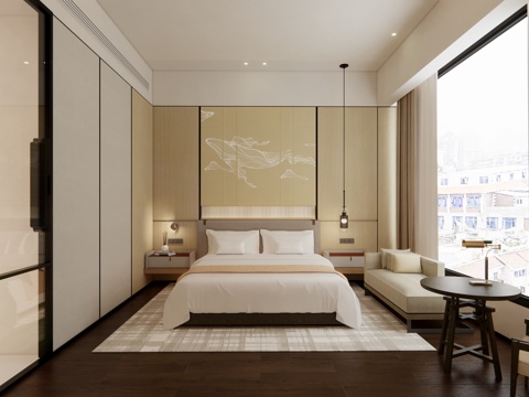 New Chinese Hotel Room Big Bed Room