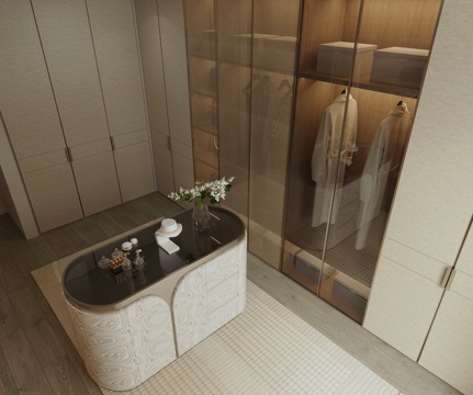 Affordable Luxury Style Italian Cloakroom Island Cloakroom Walk-in Cloakroom U-shaped Cloakroom Jewelry Cabinet