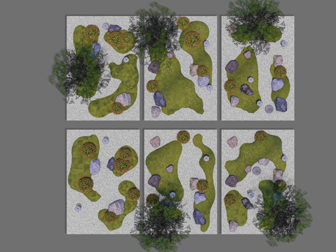 Chinese garden terrain sketch
