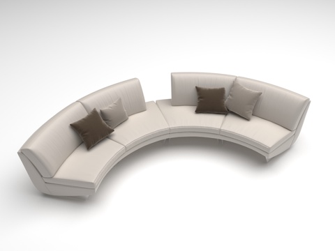 Curved Sofa Multiplayer Sofa Light Color Sofa