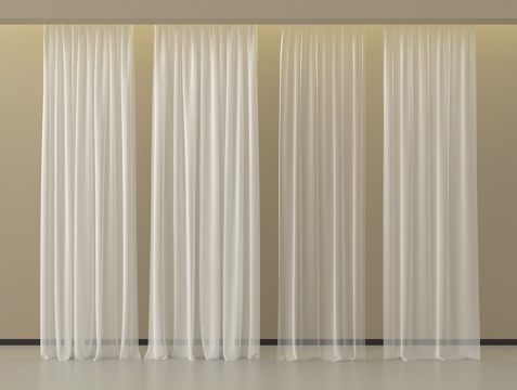 Modern Curtain Gauze Curtain Pleated Curtain
