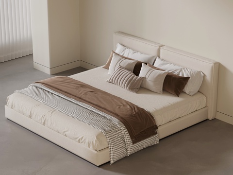 Modern Cream Style Double Bed