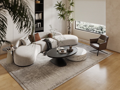 Round sofa Corner sofa Leisure sofa Lounge area