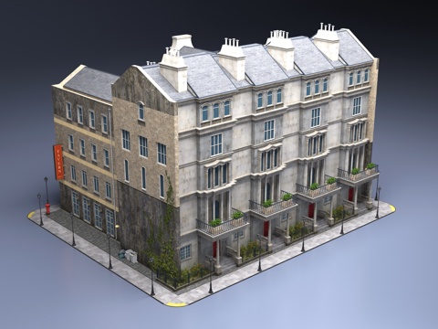 European-style office building