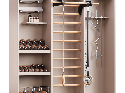Modern fitness equipment cabinet