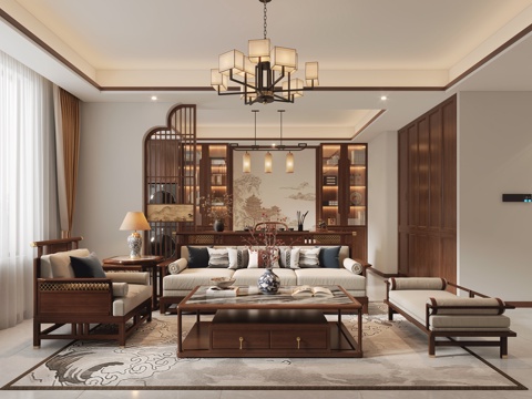 New Chinese Living&Dining Room