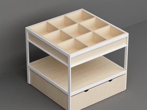 9 Miyagi Steel-wood Structure Supermarket Convenience Store Promotional Display Shelf