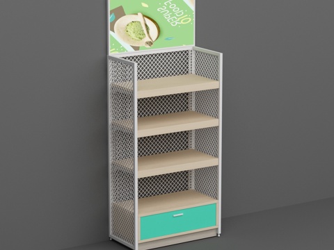 Convenience store supermarket grid commodity promotion display shelf